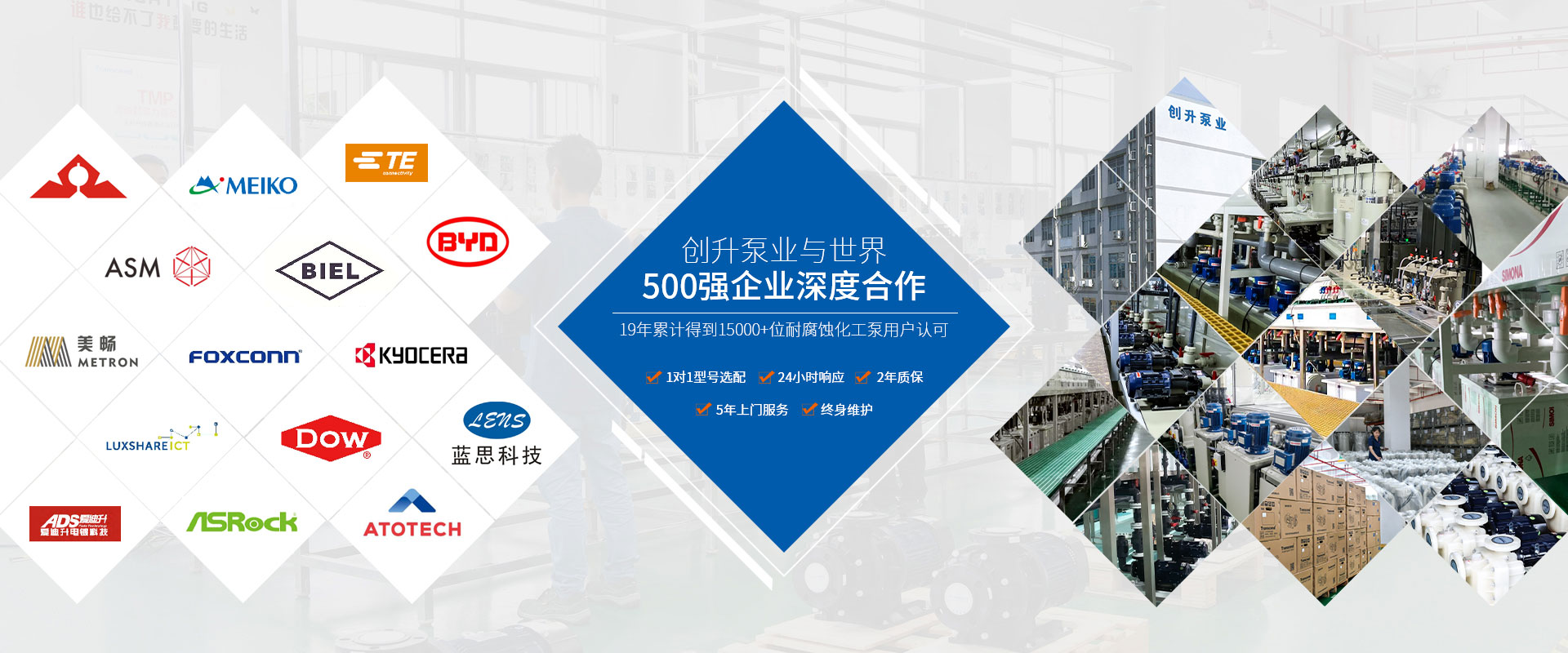 創(chuàng)升泵業(yè)與世界500強企業(yè)深度合作